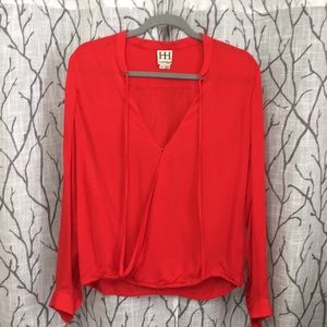 Haute Hippie silk red blouse